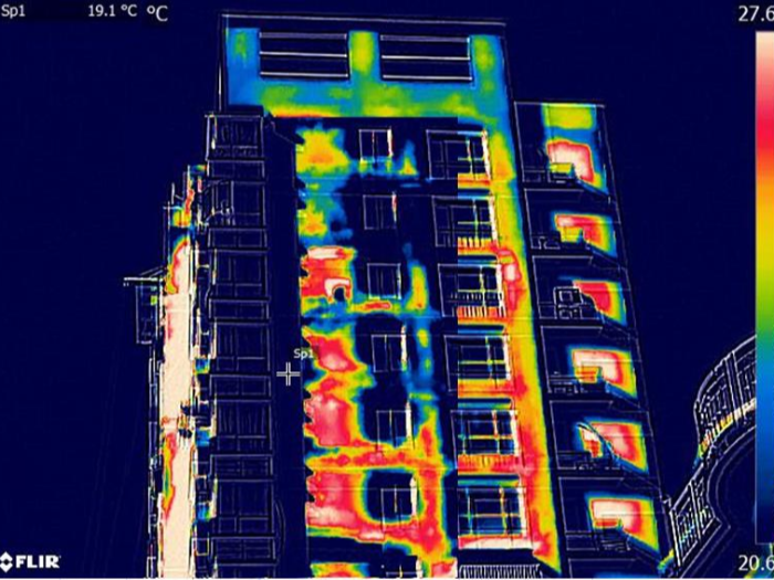 紅外熱像法檢測(cè)外墻滲漏情況